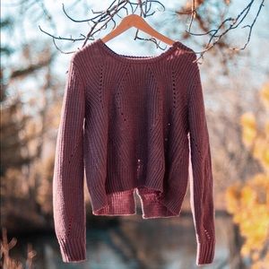 Mauve Open-back sweater